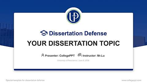 University of Providence Graduation Thesis Defense PPT Template
