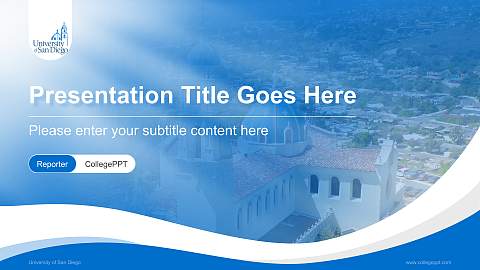 University of San Diego Lecture Sharing and Networking Event PPT Template