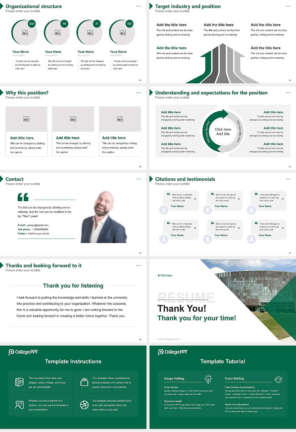 University of South Florida Resume PPT Template16:9 ratio PPT effect preview image4
