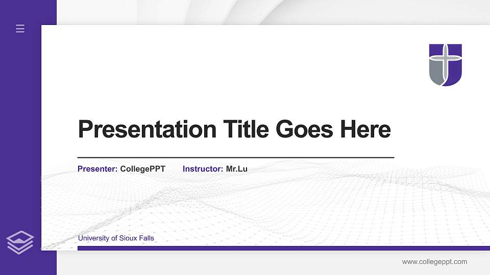 University of Sioux Falls Thesis Proposal/Graduation Defense PPT Template16:9 ratio PPT effect preview image
