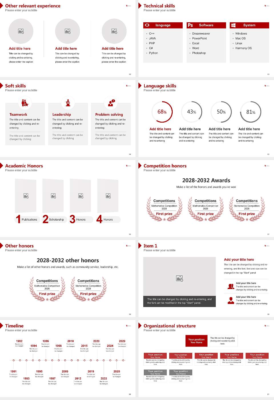 University of South Dakota Resume PPT Template16:9 ratio PPT effect preview image3