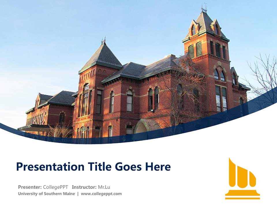 University of Southern Maine Course/Courseware Creation PPT Template4:3 ratio PPT effect preview image5