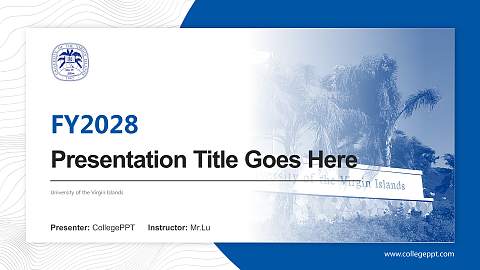 University of the Virgin Islands Academic Presentation/Research Findings Report PPT Template