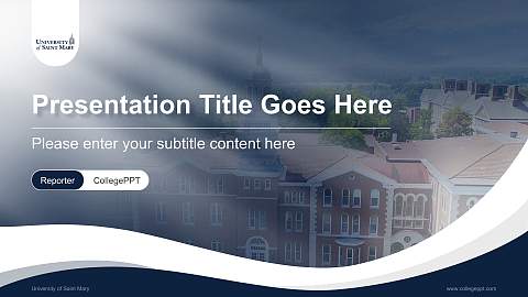 University of Saint Mary Lecture Sharing and Networking Event PPT Template