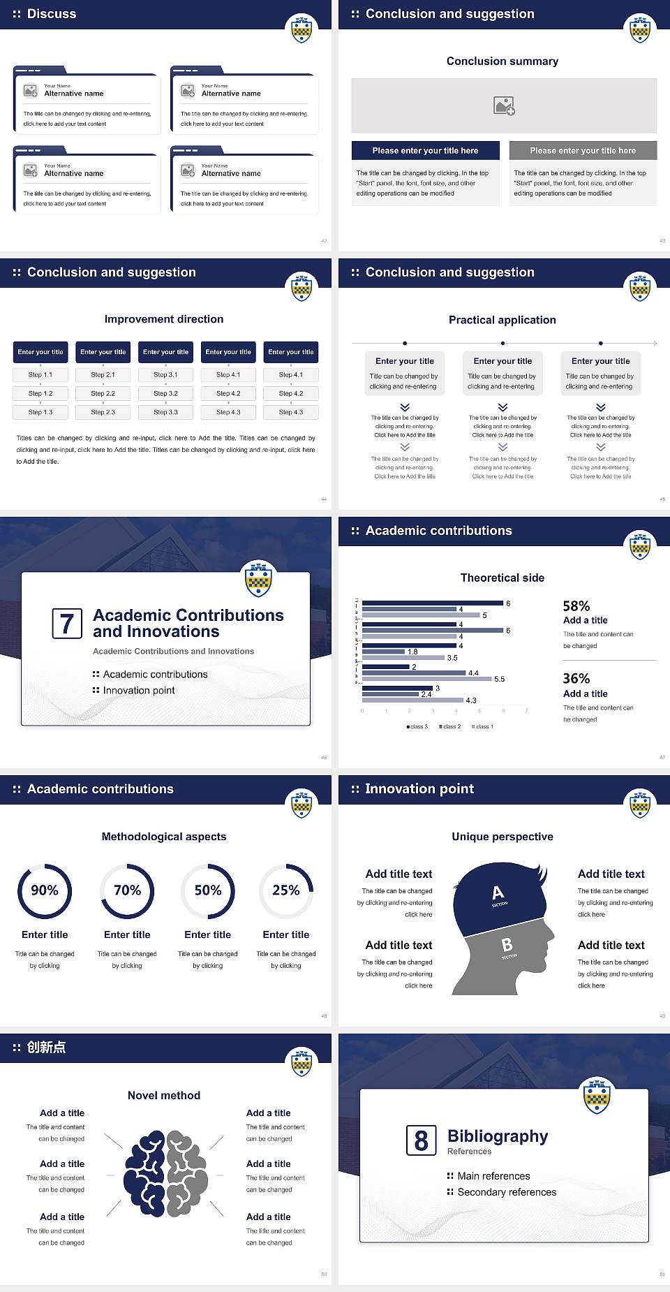 University of Pittsburgh-Greensburg Graduation Thesis Defense PPT Template4:3 ratio PPT effect preview image6