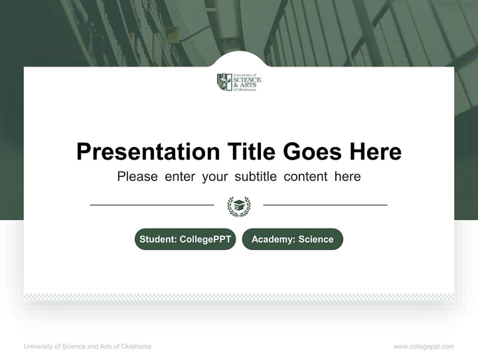 University of Science and Arts of Oklahoma National Scholarship Defense PPT Template4:3 ratio PPT effect preview image4