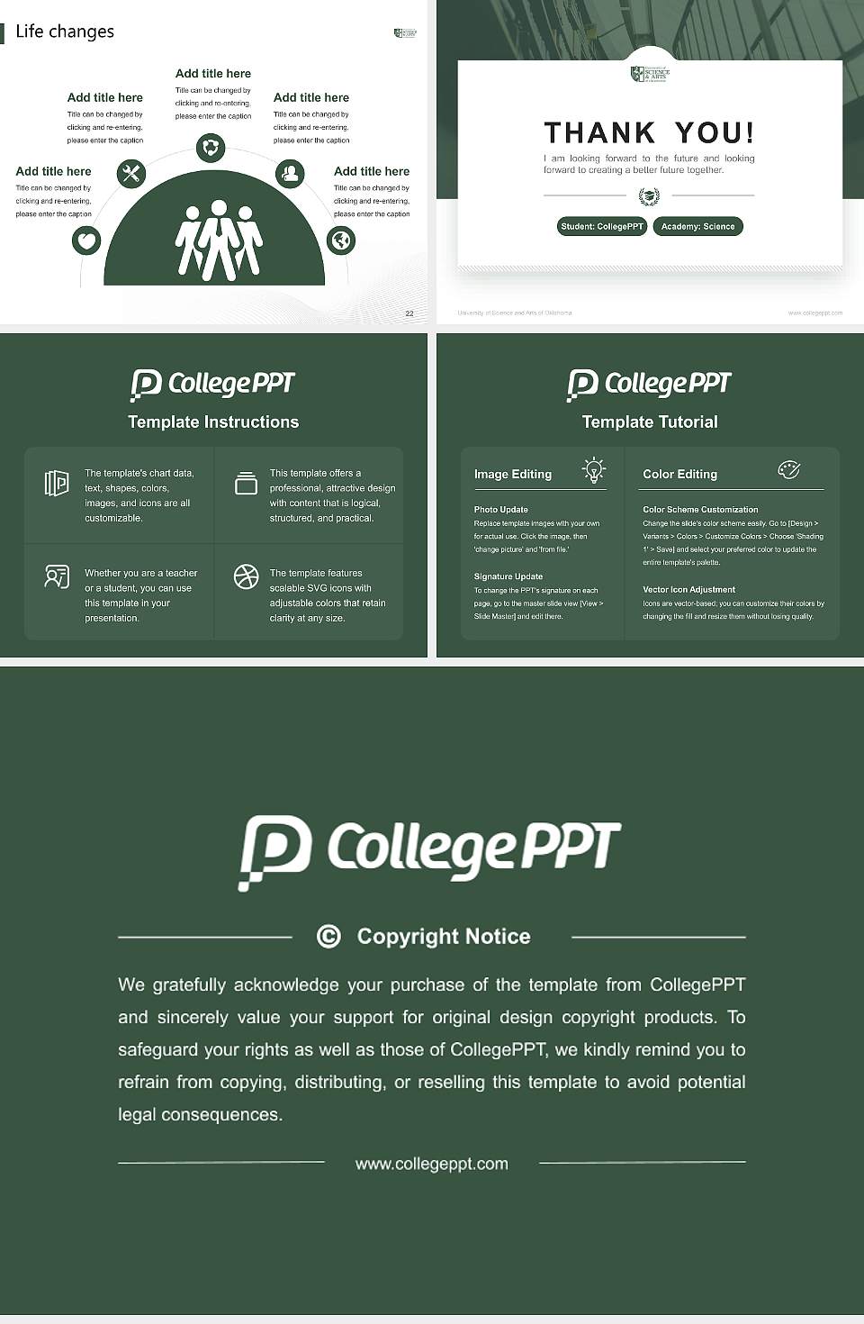 University of Science and Arts of Oklahoma National Scholarship Defense PPT Template4:3 ratio PPT effect preview image4