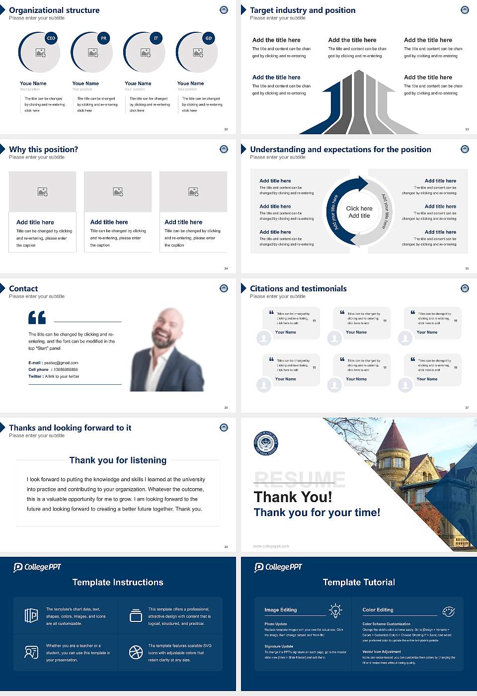 University of Saint Francis-Fort Wayne Resume PPT Template16:9 ratio PPT effect preview image4