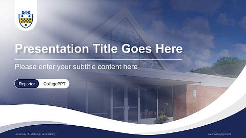 University of Pittsburgh-Greensburg Lecture Sharing and Networking Event PPT Template