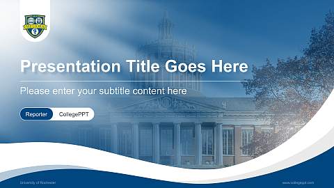 University of Rochester Lecture Sharing and Networking Event PPT Template