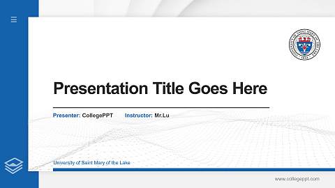 University of Saint Mary of the Lake Thesis Proposal/Graduation Defense PPT Template