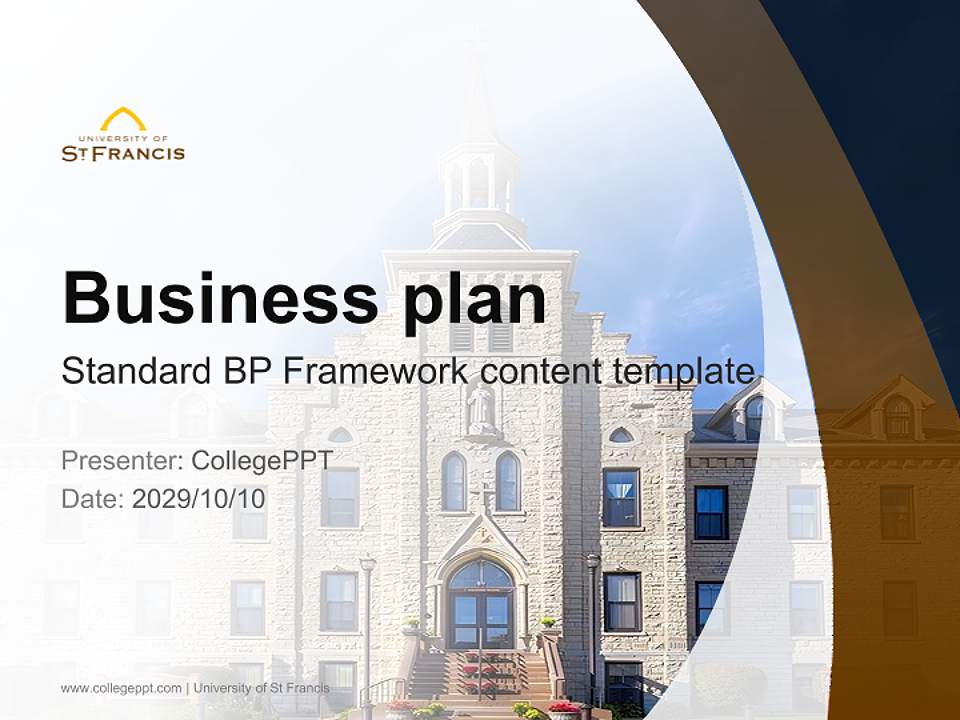 University of St Francis Competition/Entrepreneurship Contest PPT Template4:3 ratio PPT effect preview image9