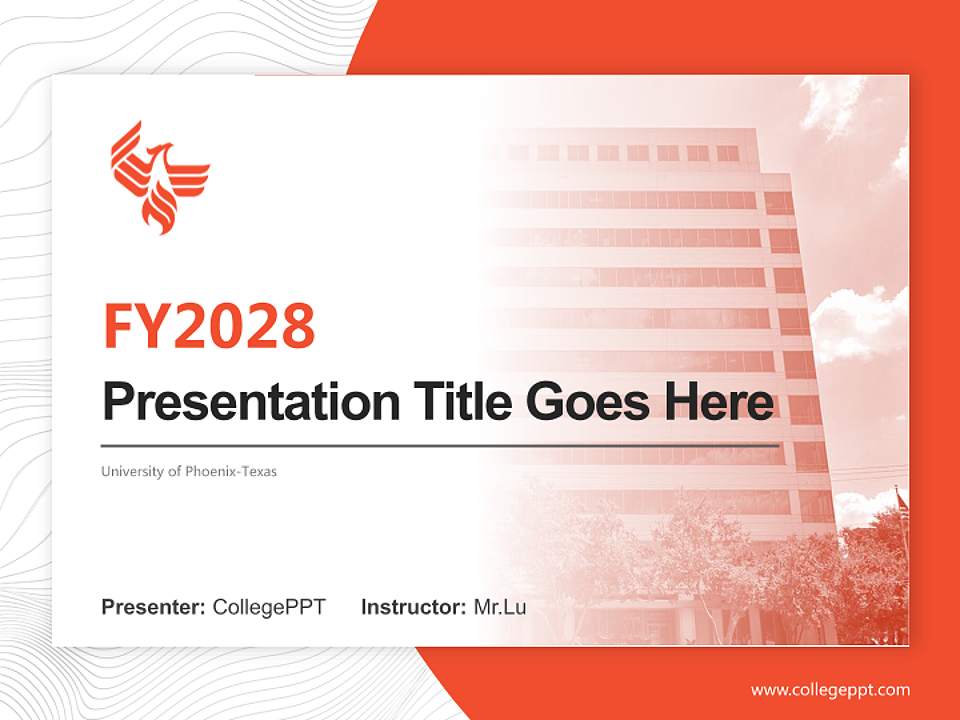 University of Phoenix-Texas Academic Presentation/Research Findings Report PPT Template4:3 ratio PPT effect preview image5