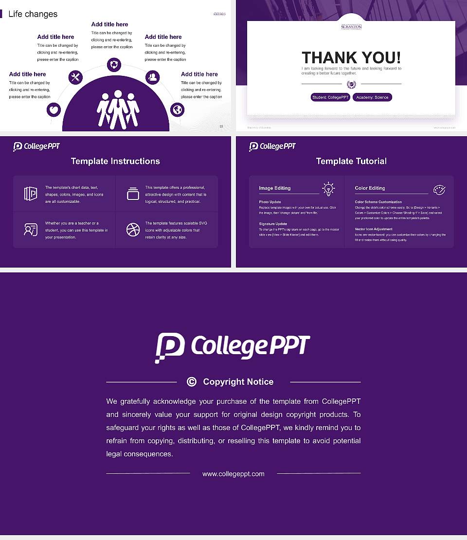 University of Scranton National Scholarship Defense PPT Template16:9 ratio PPT effect preview image4