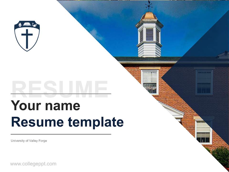 University of Valley Forge Resume PPT Template4:3 ratio PPT effect preview image5