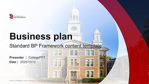 University of South Dakota Competition/Entrepreneurship Contest PPT Template