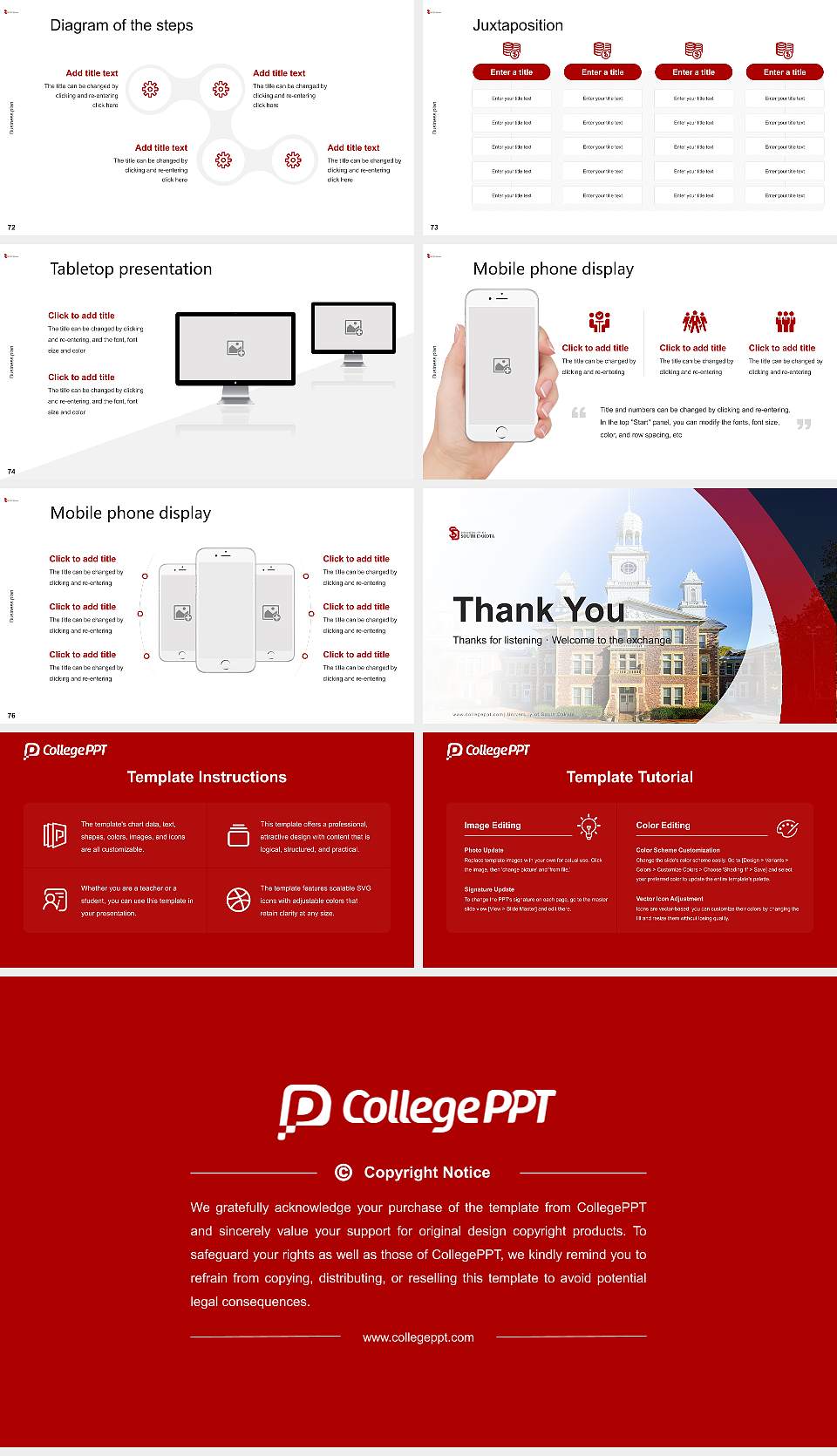 University of South Dakota Competition/Entrepreneurship Contest PPT Template16:9 ratio PPT effect preview image9