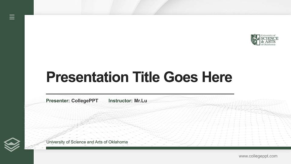 University of Science and Arts of Oklahoma Thesis Proposal/Graduation Defense PPT Template16:9 ratio PPT effect preview image