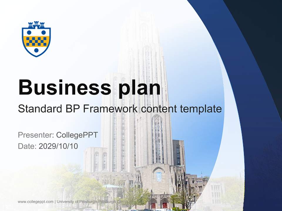 University of Pittsburgh-Pittsburgh Campus Competition/Entrepreneurship Contest PPT Template4:3 ratio PPT effect preview image9