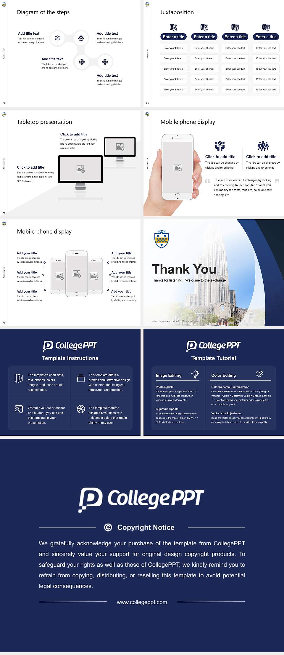 University of Pittsburgh-Pittsburgh Campus Competition/Entrepreneurship Contest PPT Template4:3 ratio PPT effect preview image9