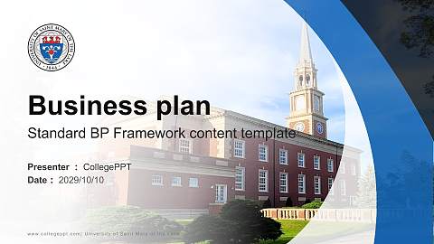 University of Saint Mary of the Lake Competition/Entrepreneurship Contest PPT Template
