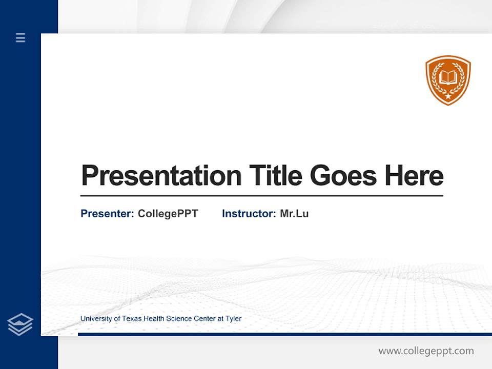 University of Texas Health Science Center at Tyler Thesis Proposal/Graduation Defense PPT Template4:3 ratio PPT effect preview image5