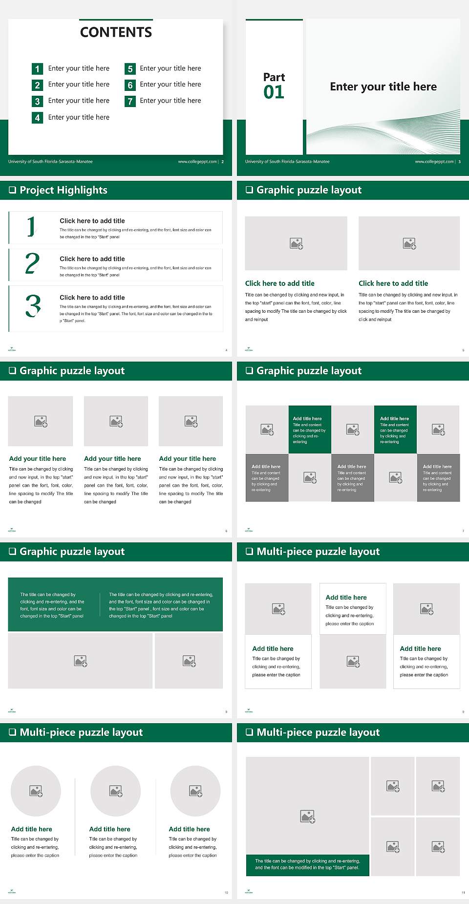 University of South Florida-Sarasota-Manatee General Purpose PPT Template4:3 ratio PPT effect preview image2