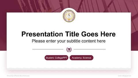 University of Puerto Rico-Humacao National Scholarship Defense PPT Template