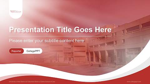 University of the District of Columbia-David a Clarke School of Law Lecture Sharing and Networking Event PPT Template