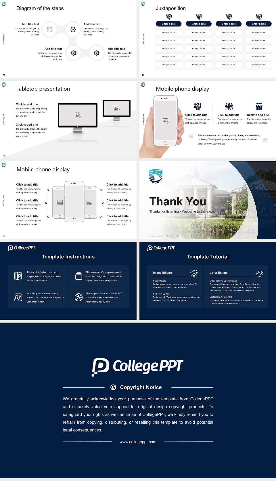 University of South Carolina Beaufort Competition/Entrepreneurship Contest PPT Template16:9 ratio PPT effect preview image9