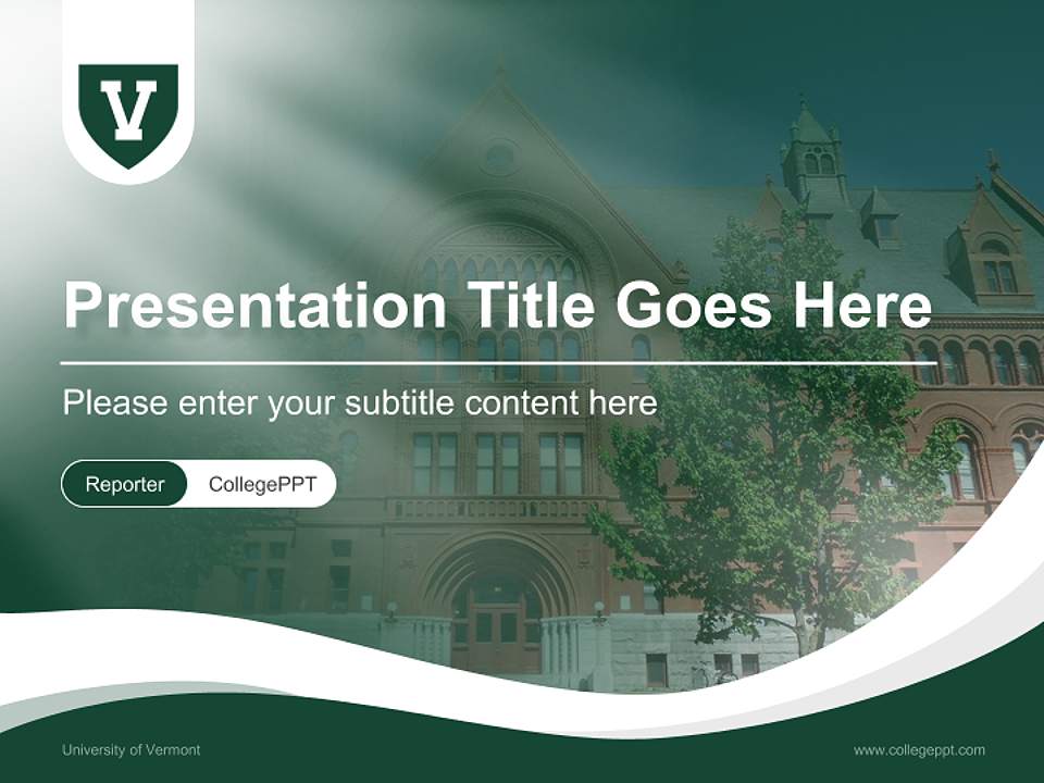 University of Vermont Lecture Sharing and Networking Event PPT Template4:3 ratio PPT effect preview image4