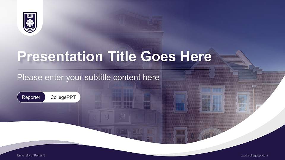 University of Portland Lecture Sharing and Networking Event PPT Template16:9 ratio PPT effect preview image