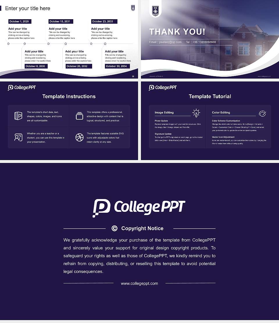 University of Portland Lecture Sharing and Networking Event PPT Template16:9 ratio PPT effect preview image4