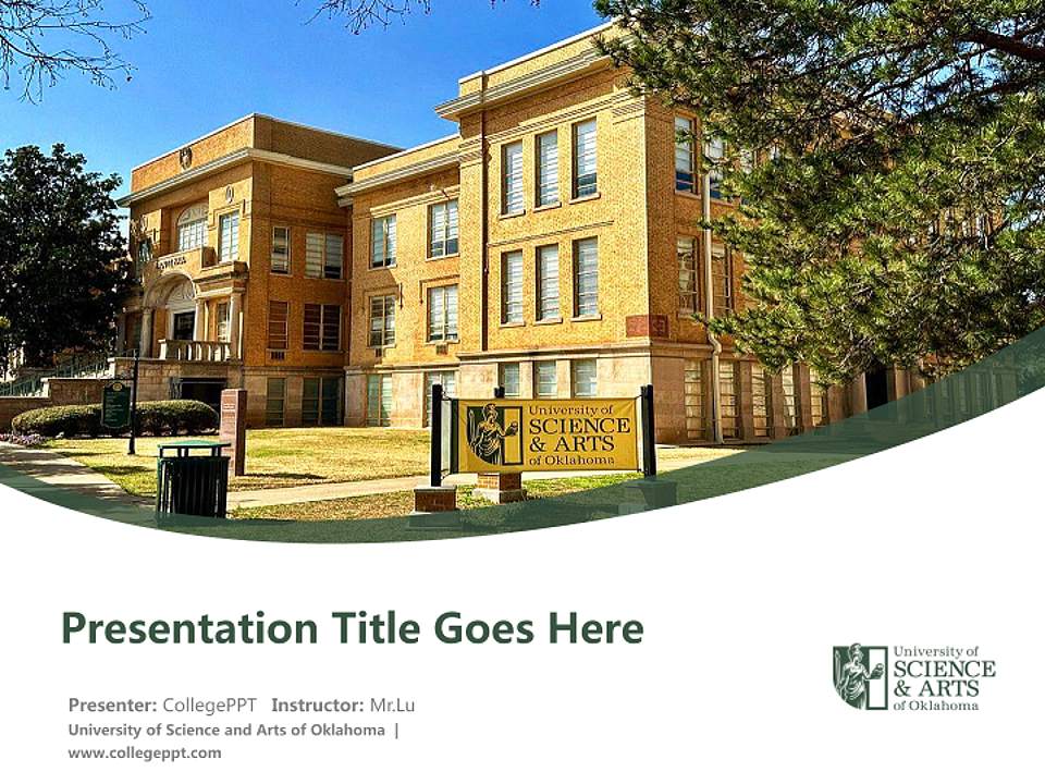 University of Science and Arts of Oklahoma Course/Courseware Creation PPT Template4:3 ratio PPT effect preview image5