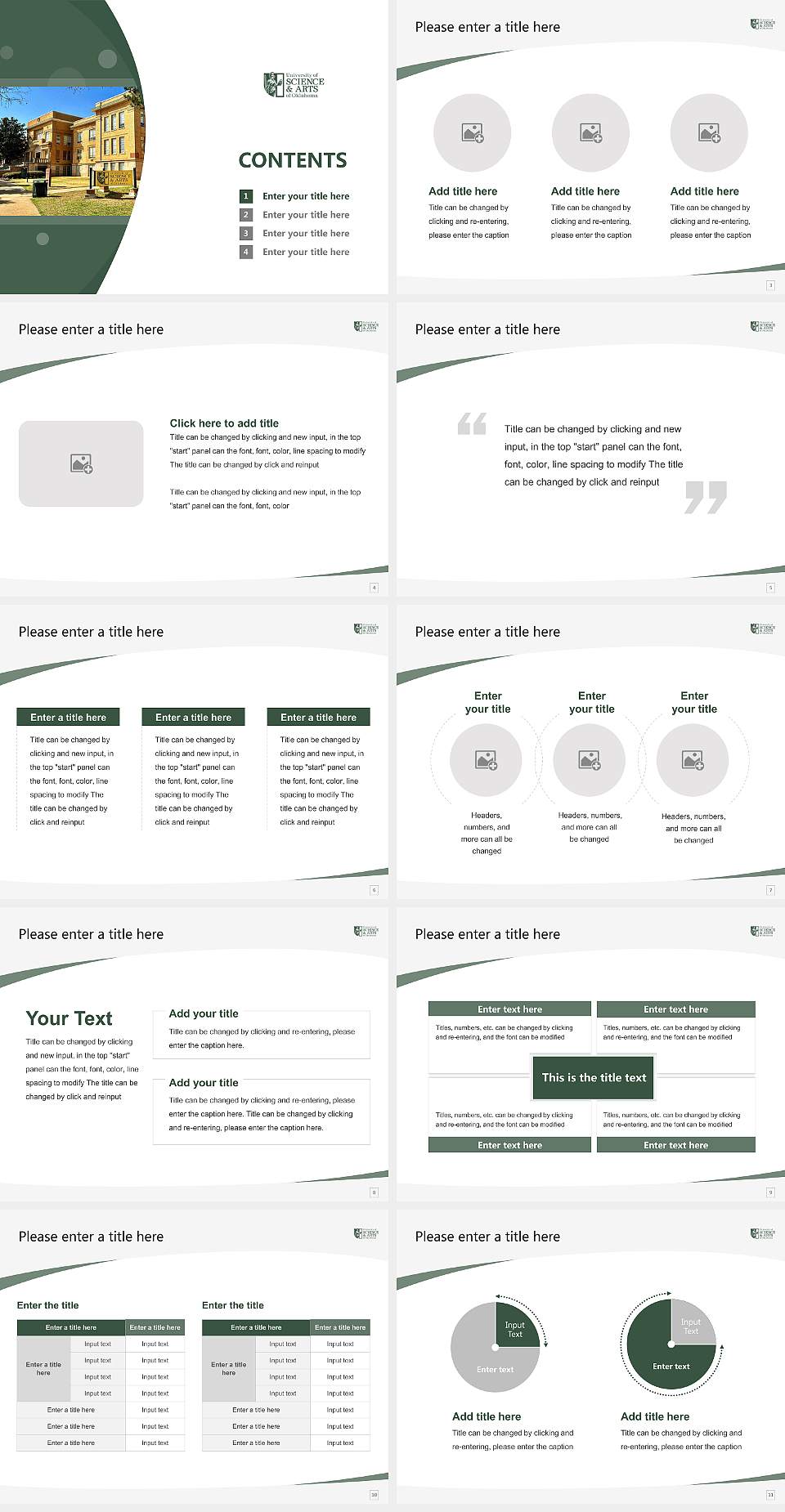 University of Science and Arts of Oklahoma Course/Courseware Creation PPT Template4:3 ratio PPT effect preview image2