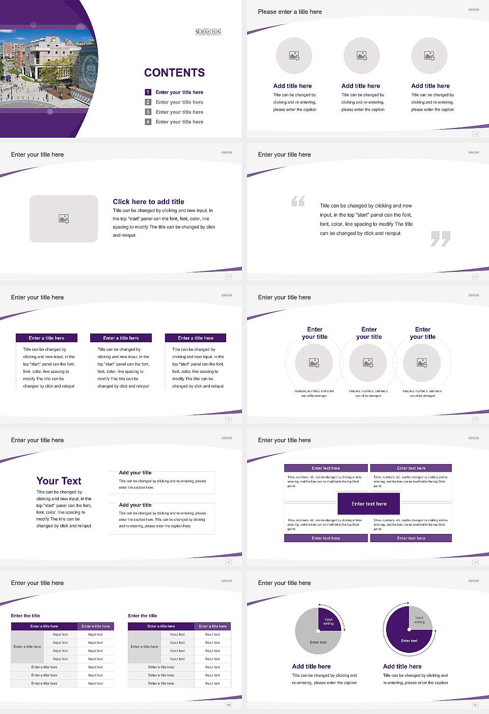 University of Scranton Course/Courseware Creation PPT Template16:9 ratio PPT effect preview image2