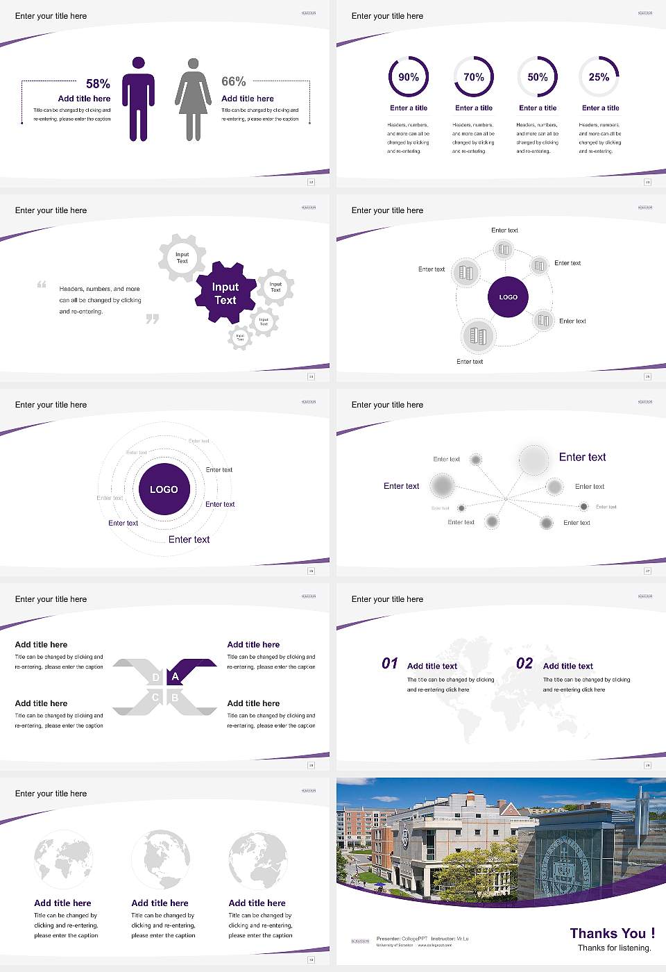 University of Scranton Course/Courseware Creation PPT Template16:9 ratio PPT effect preview image4