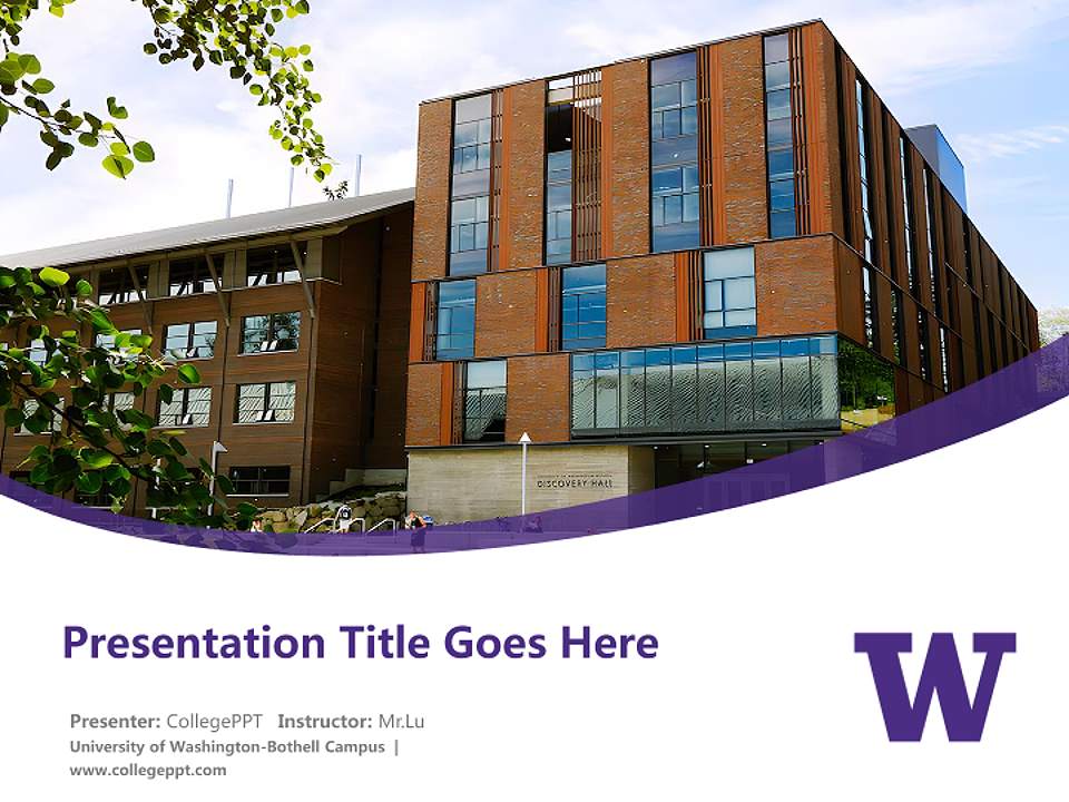 University of Washington-Bothell Campus Course/Courseware Creation PPT Template4:3 ratio PPT effect preview image5