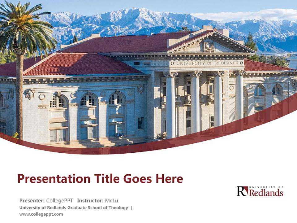 University of Redlands Graduate School of Theology Course/Courseware Creation PPT Template4:3 ratio PPT effect preview image5