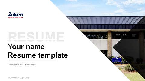 University of South Carolina Aiken Resume PPT Template