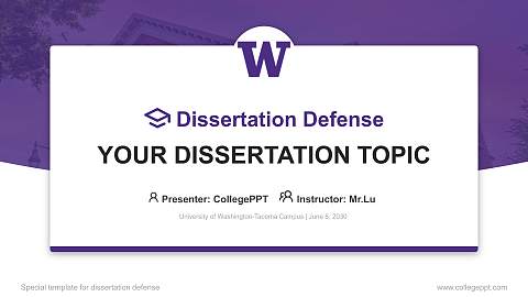 University of Washington-Tacoma Campus Graduation Thesis Defense PPT Template