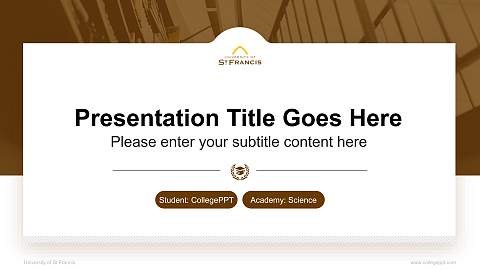 University of St Francis National Scholarship Defense PPT Template