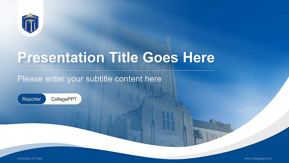 University of Tulsa Lecture Sharing and Networking Event PPT Template16:9 ratio PPT effect preview image