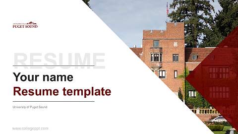 University of Puget Sound Resume PPT Template