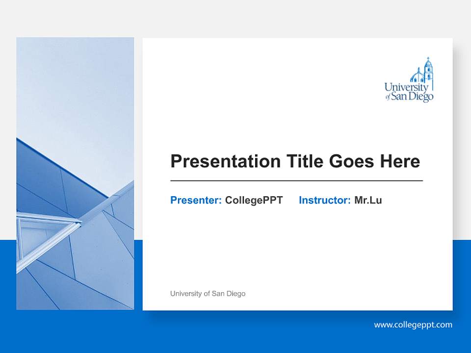 University of San Diego General Purpose PPT Template4:3 ratio PPT effect preview image6
