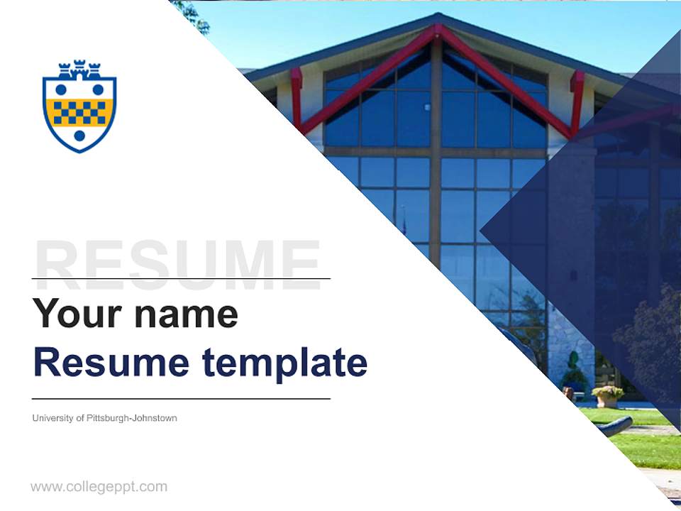 University of Pittsburgh-Johnstown Resume PPT Template4:3 ratio PPT effect preview image5