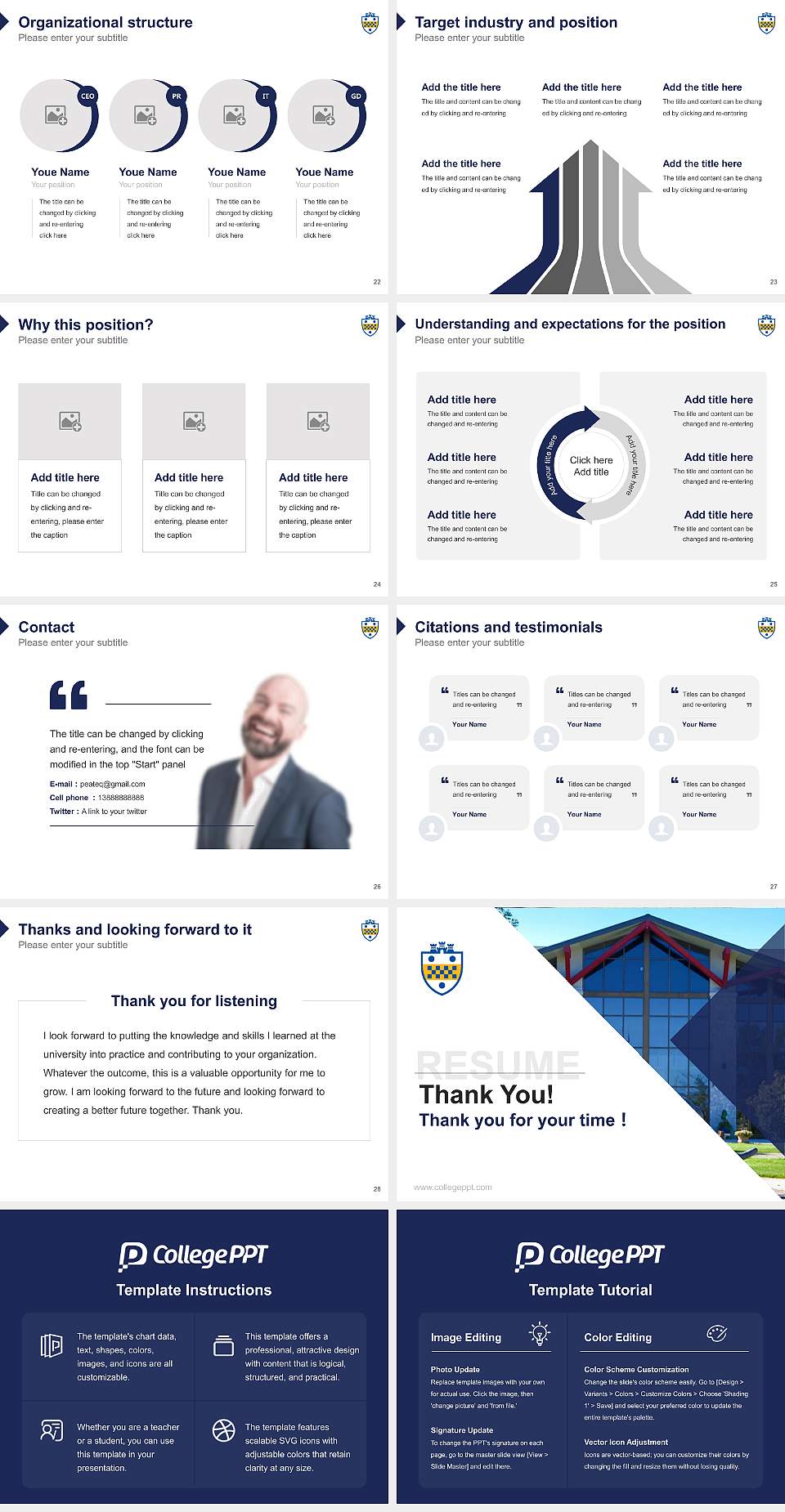 University of Pittsburgh-Johnstown Resume PPT Template4:3 ratio PPT effect preview image4