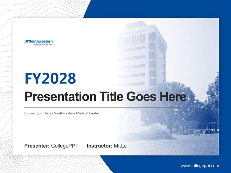 University of Texas Southwestern Medical Center Academic Presentation/Research Findings Report PPT Template4:3 ratio PPT effect preview image5