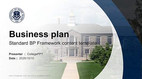 University of Rhode Island Competition/Entrepreneurship Contest PPT Template