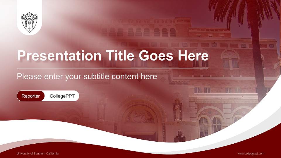 University of Southern California Lecture Sharing and Networking Event PPT Template16:9 ratio PPT effect preview image
